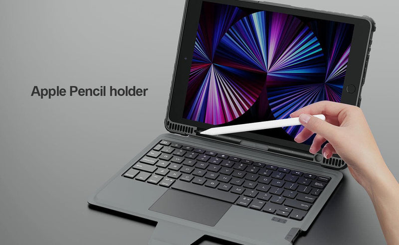 Dohans iPad Cover Apple iPad 10.2 2019 / 2020 / 2021 Bumper Combo Keyboard Cover & Case