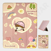 Dohans iPad Covers Color 1 iPad 5th/ 6th 9.7 (2017/ 2018) Cartoon Printed Pen Holder Cover & Case