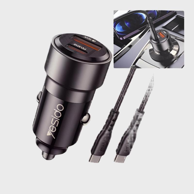 Dohans Mobile Car Chargers Yesido Y55 Type-c To Type-C Car Charger