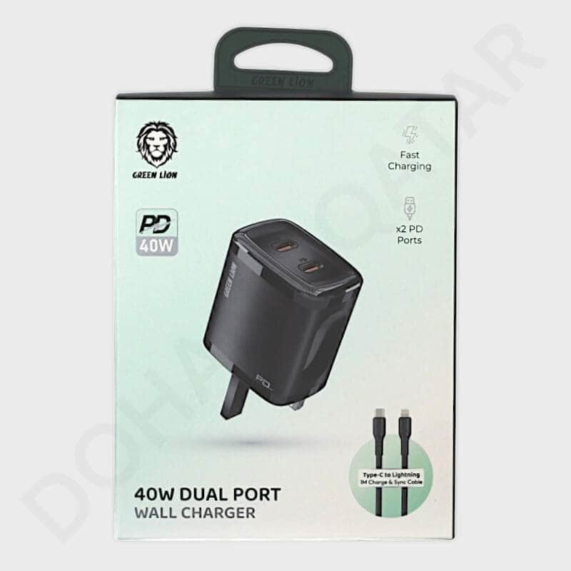 Green Lion PD 40W Type-C to Lightning Charger - Mobile Phone Accessories available at Dohans Qatar