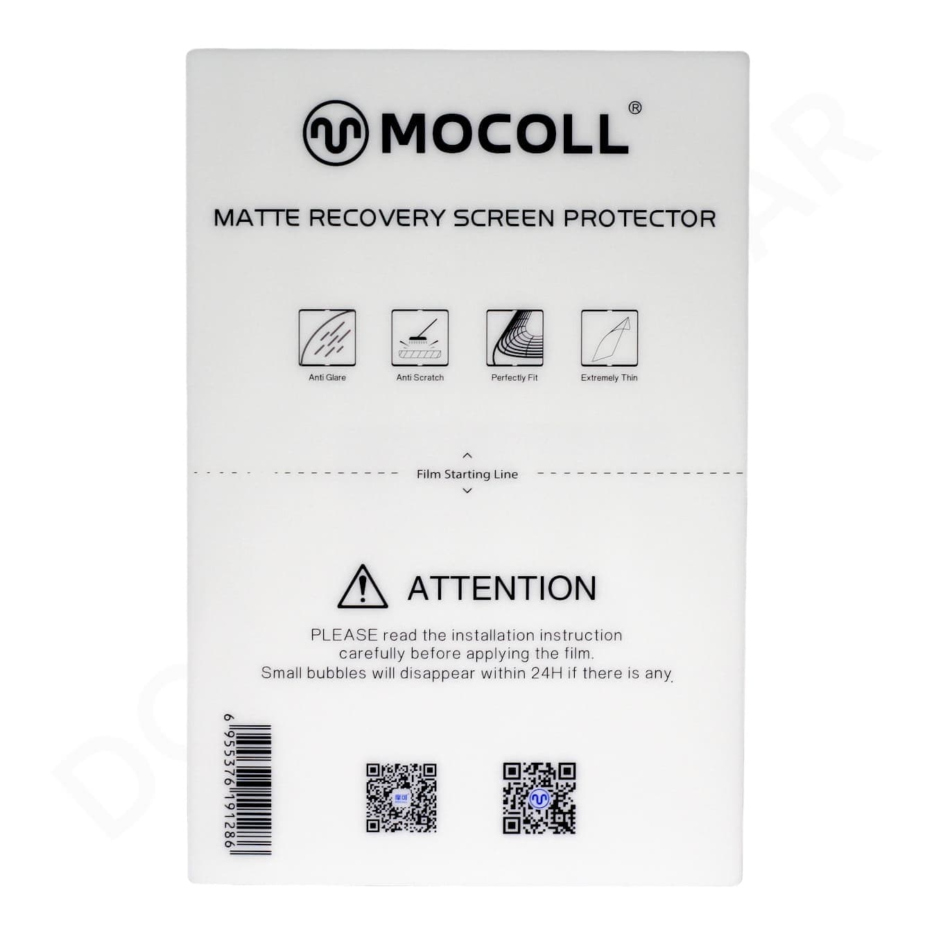 Mocoll Matte Recovery Hydrogel Film Screen Protector for All Brands - Screen Protectors available at Dohans Qatar