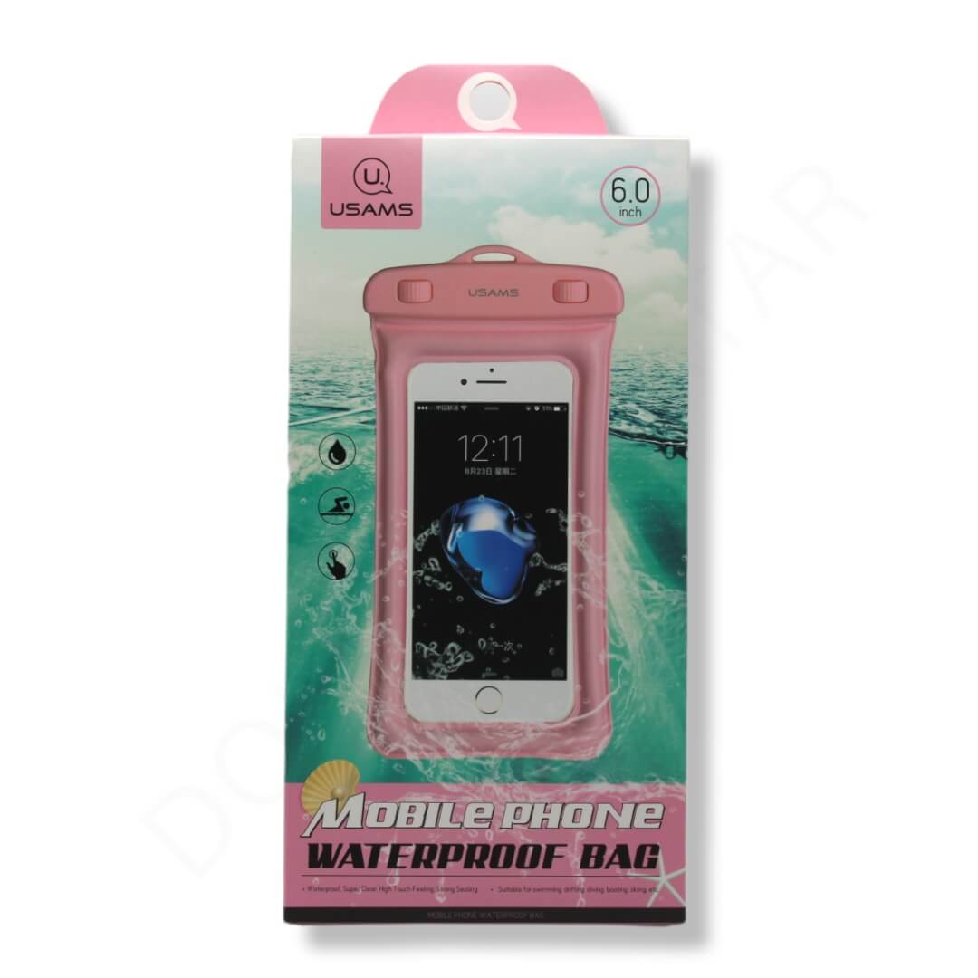 Dohans Mobile Phone Accessories Pink Usams Mobile Waterproof Bag 6.0 inch