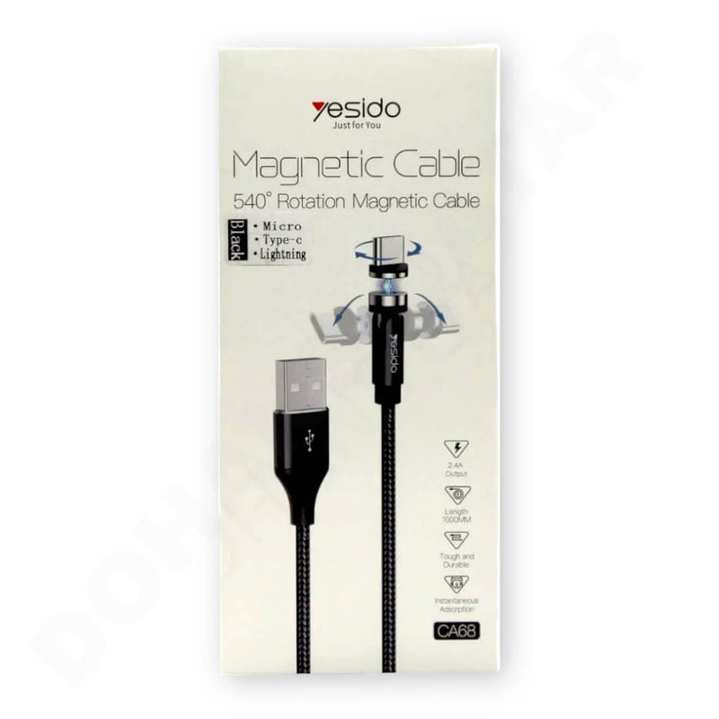 Dohans Mobile Phone Accessories Yesido Magnetic Cable for Type-C, Micro USB and Lightning