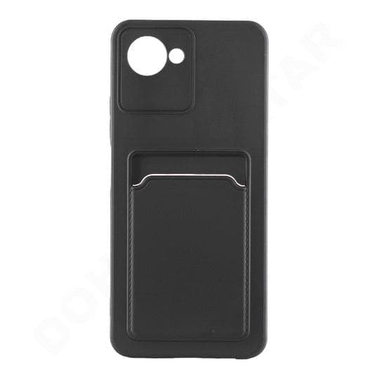 Dohans Mobile Phone case Black Realme C30/ C30S/ C33 Silicone Card Holder Cover & Case