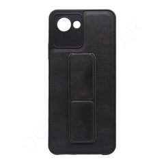 Dohans Mobile Phone case Black Realme C30S Leather Texture Stand Case & Cover