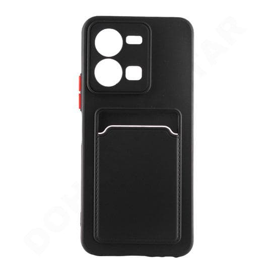 Dohans Mobile Phone case Black Vivo Y35 4G Silicone Card Holder Cover & Case