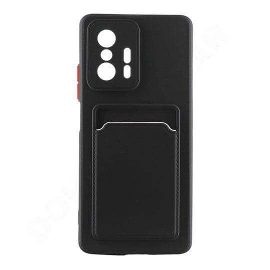 Dohans Mobile Phone case Black Xiaomi 11T/ 11T Pro Silicone Card Holder Cover & Case