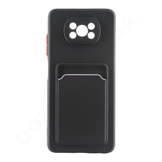 Dohans Mobile Phone case Black Xiaomi Poco X3 / X3 Pro/ NFC Silicone Card Holder Cover & Case