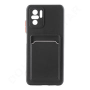 Dohans Mobile Phone case Black Xiaomi Redmi Note 10 4G/ Note 10S Silicone Card Holder Cover & Case