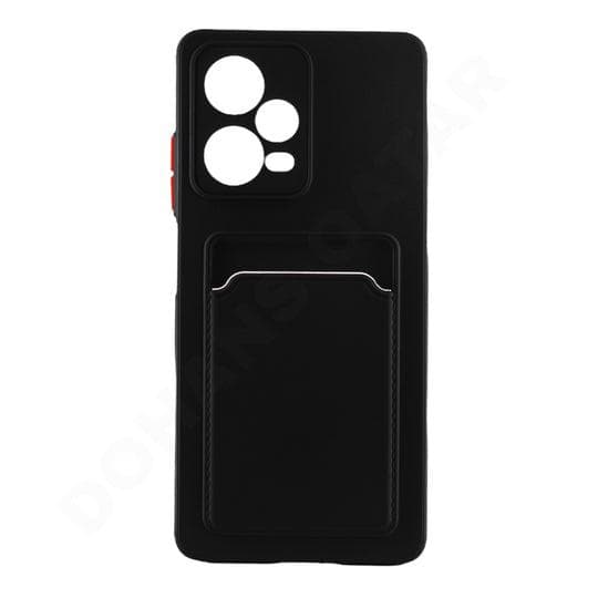 Dohans Mobile Phone case Black Xiaomi Redmi Note 12 Pro 5G Silicone Card Holder Cover & Case