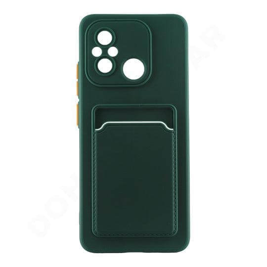 Dohans Mobile Phone case Green Xiaomi Redmi 12C Silicone Card Holder Cover & Case