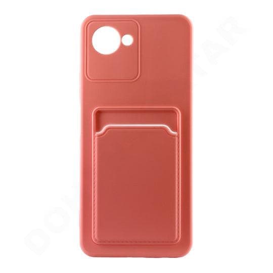 Dohans Mobile Phone case Pink Realme C30/ C30S/ C33 Silicone Card Holder Cover & Case
