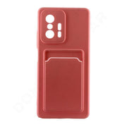 Dohans Mobile Phone case Pink Xiaomi 11T/ 11T Pro Silicone Card Holder Cover & Case