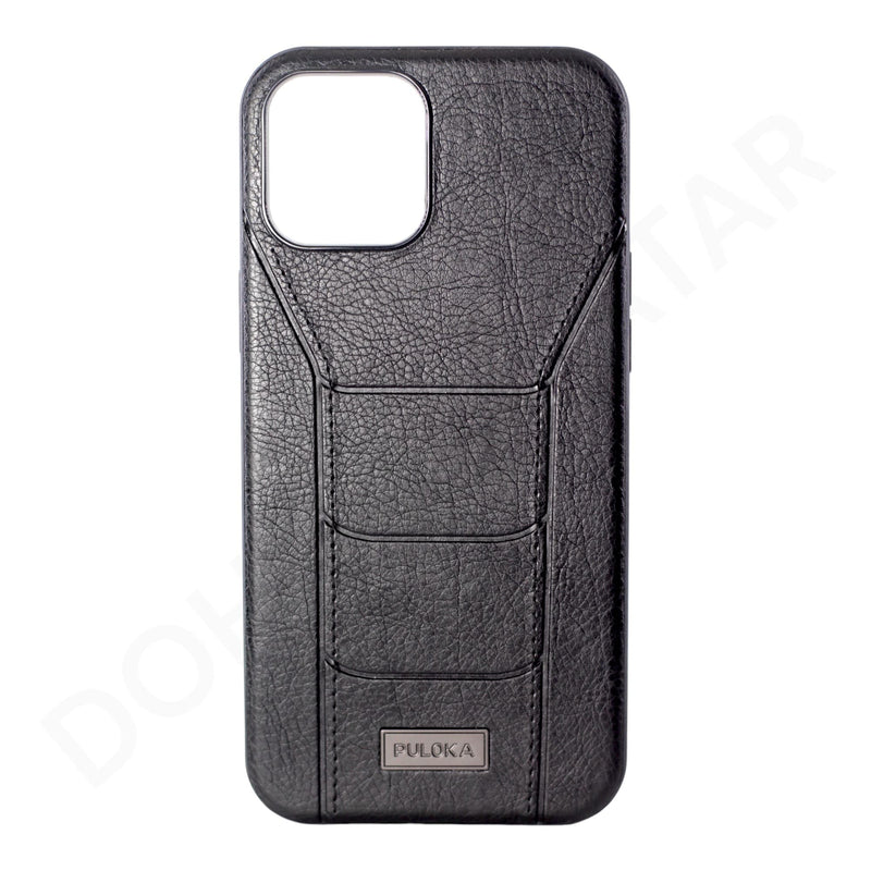 iPhone 12 Pro Max Puloka Black Leather Cover Dohans