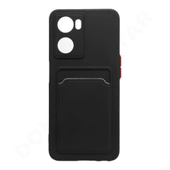 Dohans Mobile Phone Cases Black Oppo A57 5G/ A77 5G Silicone Card Holder Cover & Case