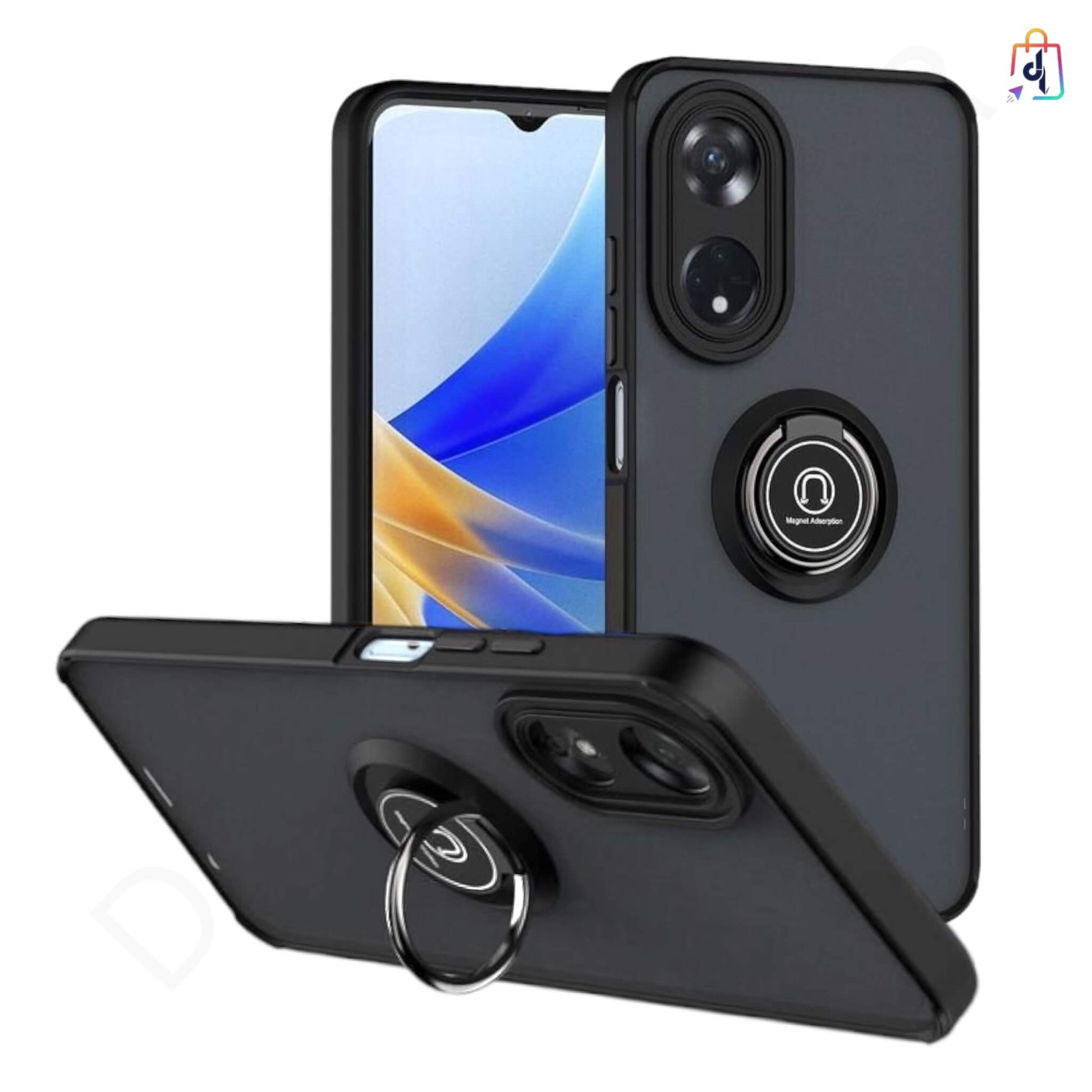 Dohans Mobile Phone Cases Black Oppo Reno8 T 4G Magnetic Ring Case & Cover