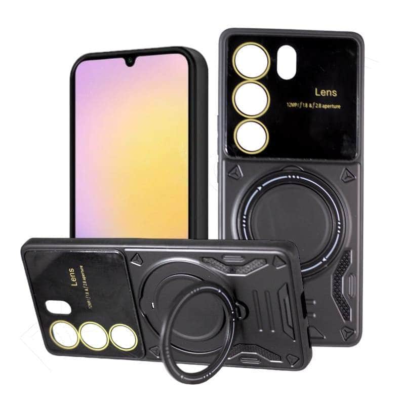 Dohans Mobile Phone Cases Black Vivo V29 Lens Protective Hard Ring Cover & Case