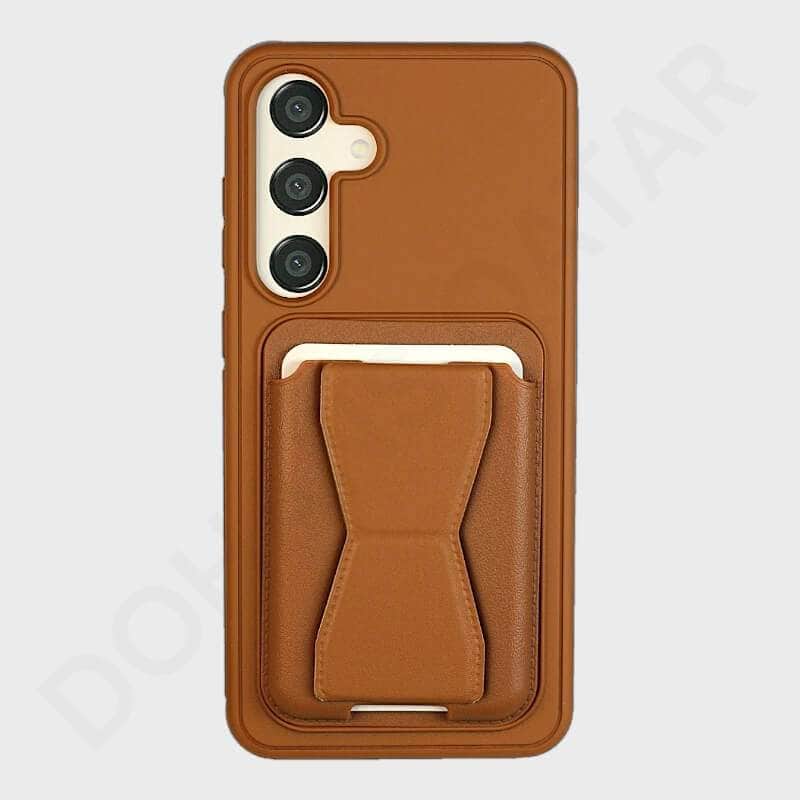 Dohans Mobile Phone Cases Brown Samsung Galaxy S24 FE Card Holder Stand  Cover & Case