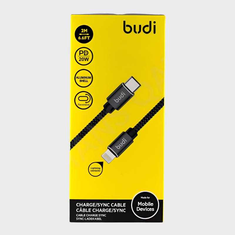 Budi Type-C To Lightning PD Data Cable 2M - Data Cable available at Dohans Qatar