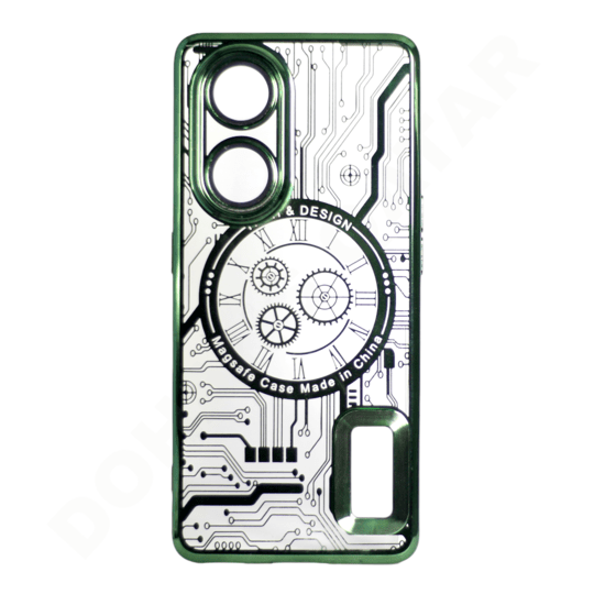 Dohans Mobile Phone Cases Green Oppo Reno8 T 5G Circuit Print Cover & Case