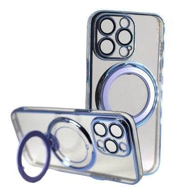 iPhone 15 Pro Max MagSafe Magnetic Clear Ring Stand with Full Camera Protection Dohans