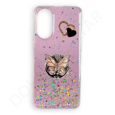 Oppo A78 4G Fancy Butterfly Ring Holder Cover Case Dohans