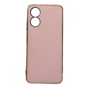 Oppo A17 Gold Frame Silicone Case & Cover - Mobile Phone Cases available at Dohans Qatar