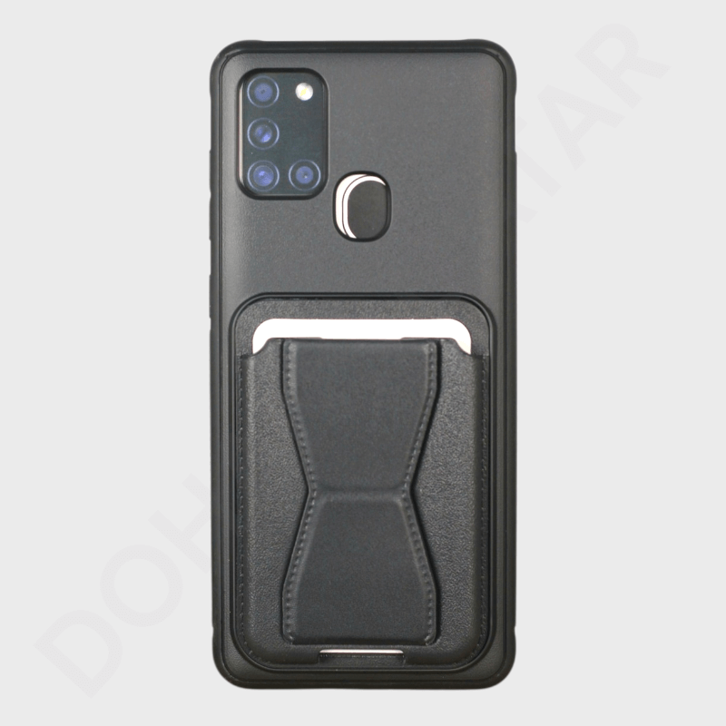 Samsung Galaxy A21S Card Holder Magnetic Cover & Case - Mobile Phone Cases available at Dohans Qatar