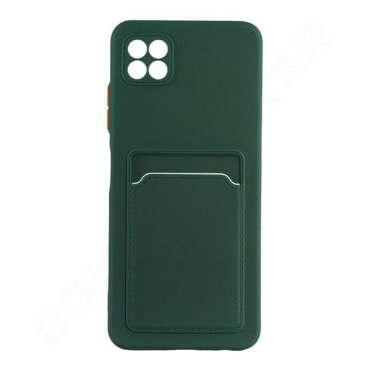 Samsung Galaxy A22 5G Silicone Card Holder Cover & Case - Mobile Phone Cases available at Dohans Qatar