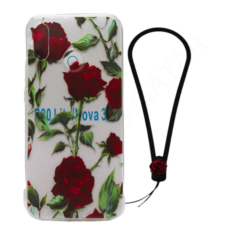 Huawei P20 Lite Silicone Rose Printed Cover & Cases Dohans