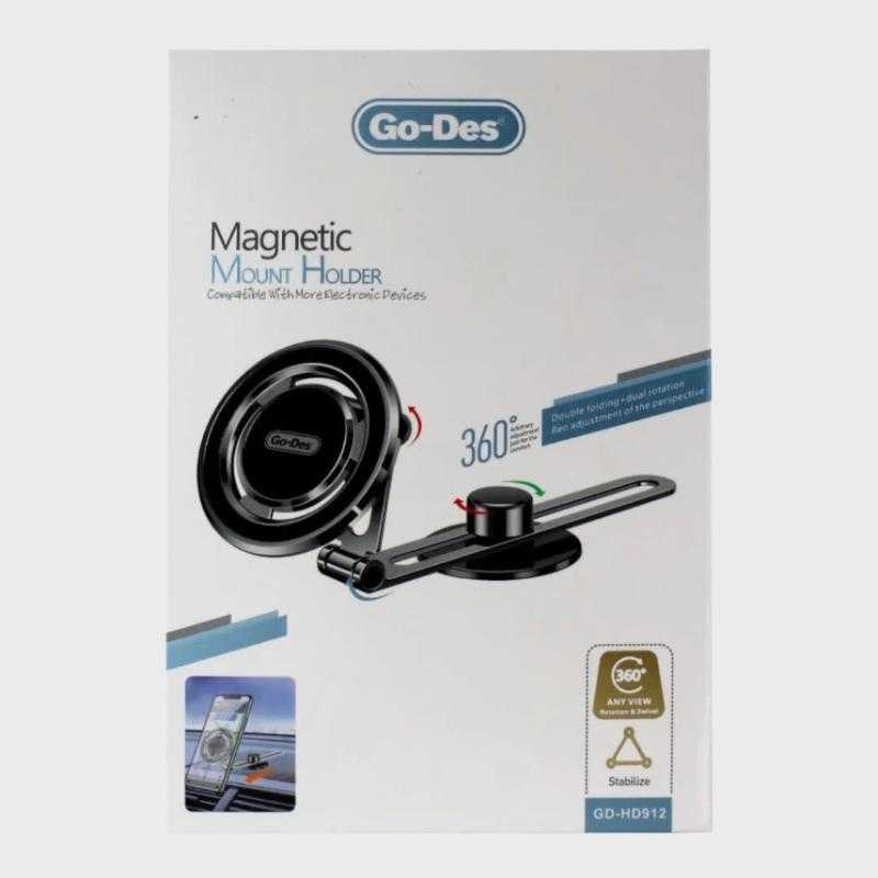 Go-Des Magnetic Mount Holder Accessories GD-HD912 - Mobile Phone Stands available at Dohans Qatar