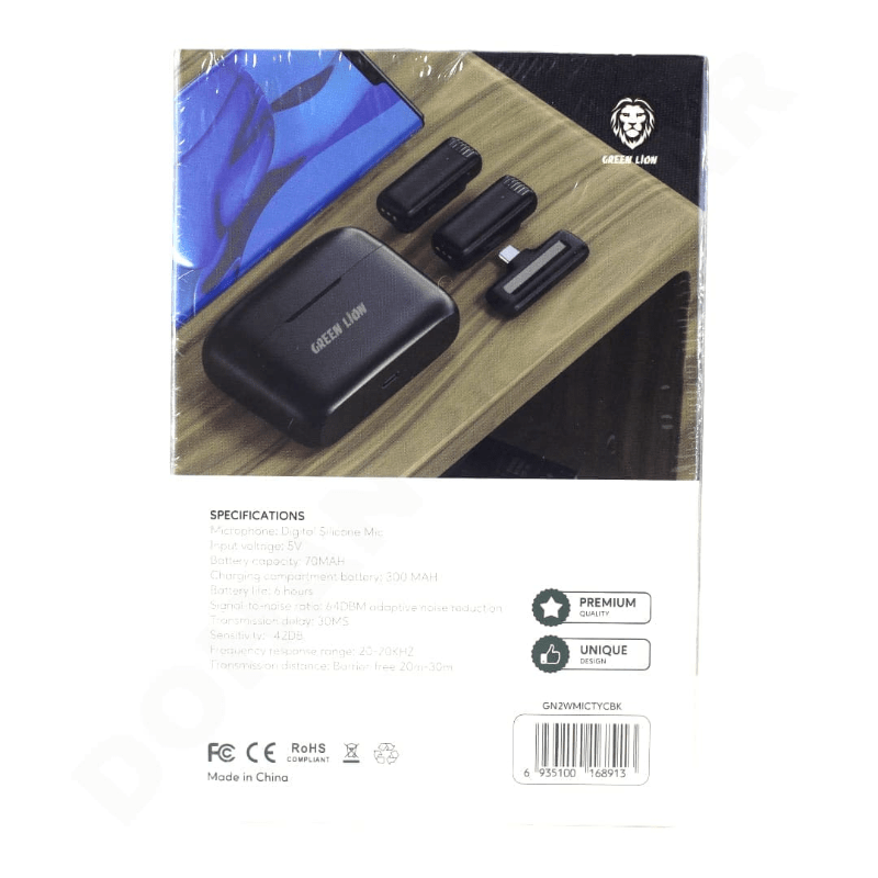 Dohans Other Accessories Green Lion 2 in 1 Noise Reduction Wireless Microphone Type-C