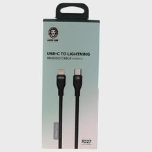 Green Lion Braided USB-C To Lightning Data Cable PD27