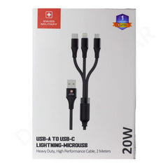 Swiss USB-A to USB-C / Lightning-Micro USB Accessories Dohans