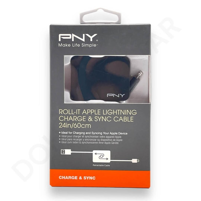 Dohans Power Adapter & Charger Accessories PNY Roll-It Apple Lightning Charge & Sync Cable 24in/ 60cm