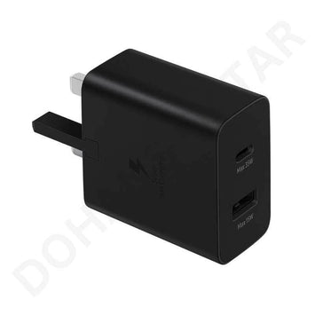 Samsung USB-A & Type-C 35W PD Power Adapter Duo Charger - Adapters available at Dohans Qatar