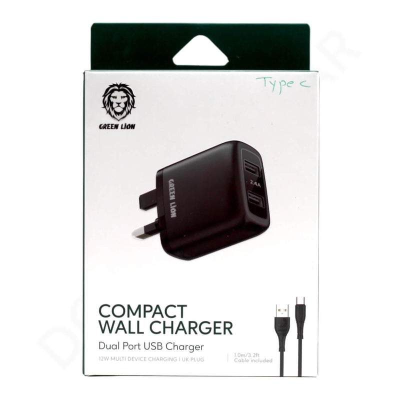 Dohans Power Adapters & Chargers Green Lion Type-C Compact Wall Charger