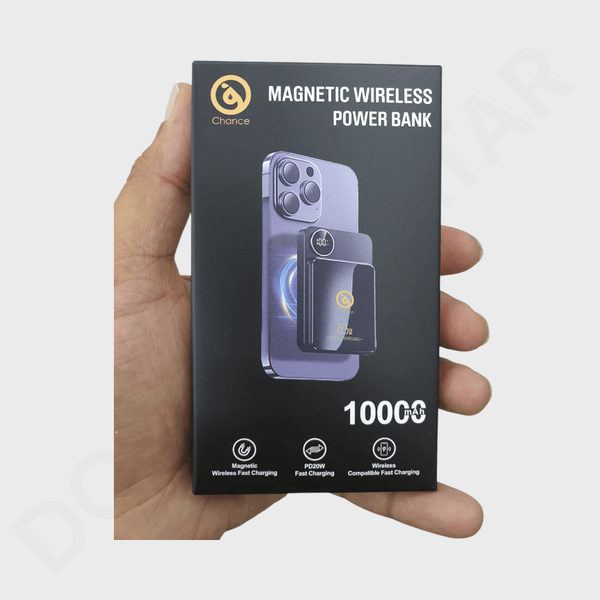 10000mAh Magnetic Wireless Power Bank (White) - Power Banks available at Dohans Qatar