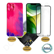 Bundle - Back Case + 5D Screen Protector + Lens Protector for iPhone 12 Pro Max - Mobile Phone Cases available at Dohans Qatar