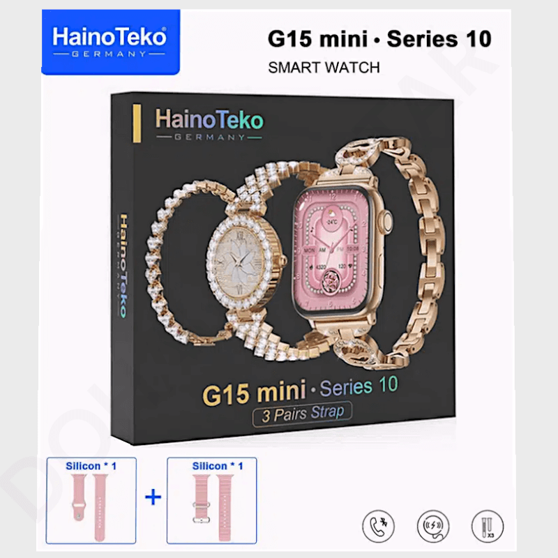 HainoTeko G15 Mini Series 10 3 Pair Strap Smartwatch - Smartwatch available at Dohans Qatar