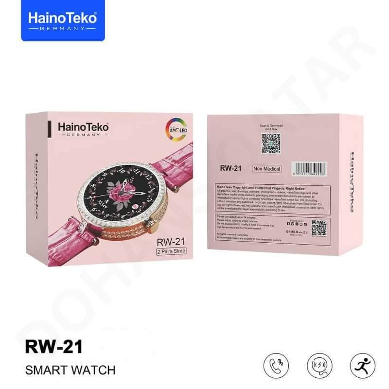 HainoTeko RW 21 2 Pairs Strap Ladies Smartwatch Dohans