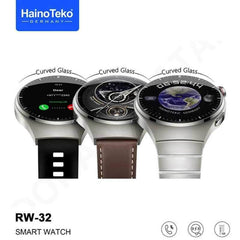 HainoTeko Watch 4 Pro RW 32 with 3 Pairs Strap Curved Glass Smartwatch Dohans