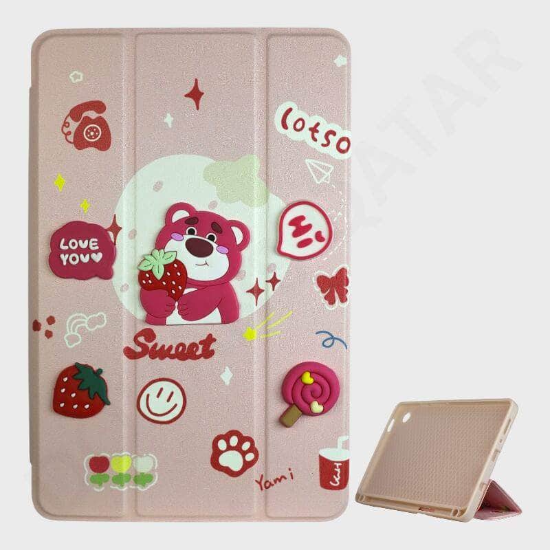 Dohans Tablet Cover Color 2 Samsung Galaxy Tab A9 Cartoon Printed Pen Holder Cover & Case