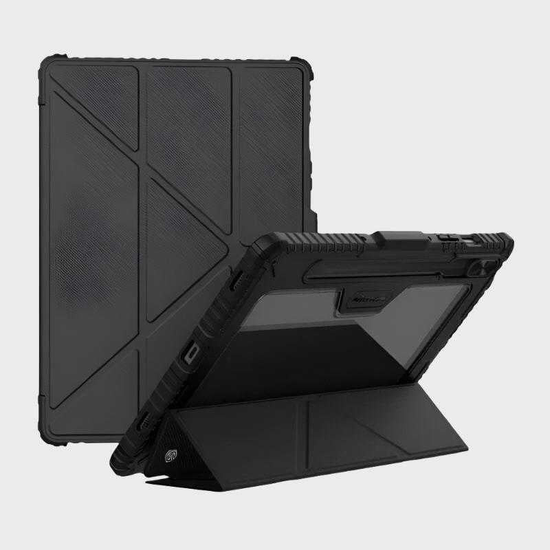 Samsung Galaxy Tab S10 Ultra / Tab S9 Ultra/ S8 Ultra Nillkin Bumper Leather Pro Multi angle folding style cover & case - Tablet Cover available at Dohans Qatar