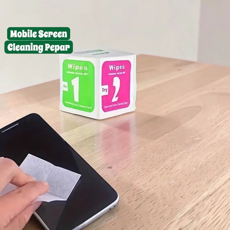 Dry & Wet Screen Cleaning Wipes Paper (2 Set) - Dohans Essentials - qatar