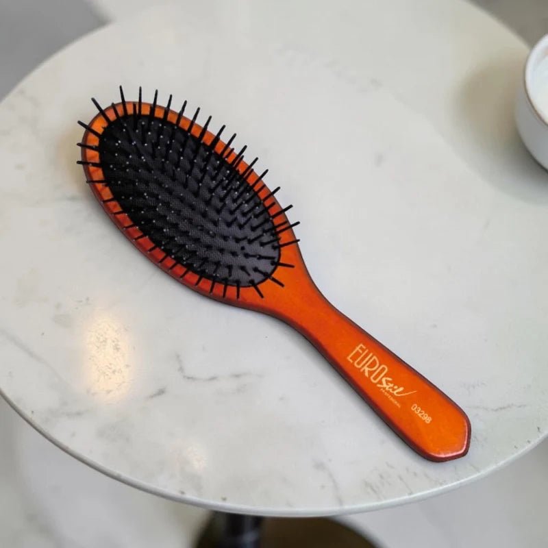 Eurostil 03298 Large Oval Wooden Hair Brush - Dohans Essentials - qatar