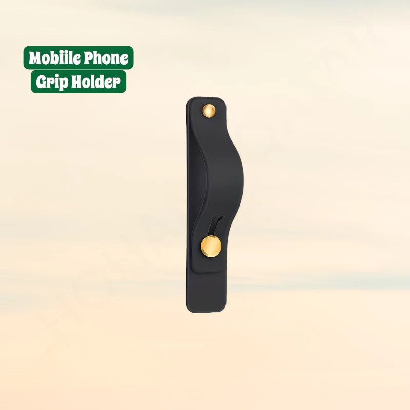 Finger Grip Push Pull Universal Mobile Holder - Dohans Essentials - Black - qatar