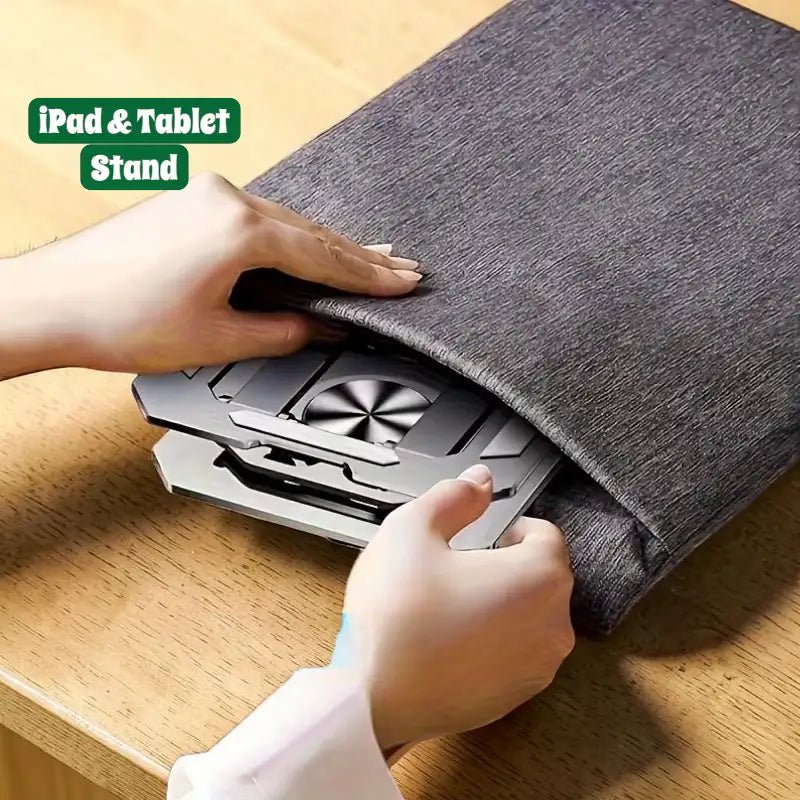 Foldable Metal Tablet & iPad Stand Holder 4 - 16 Inch Multi - Purpose - Dohans Essentials - qatar