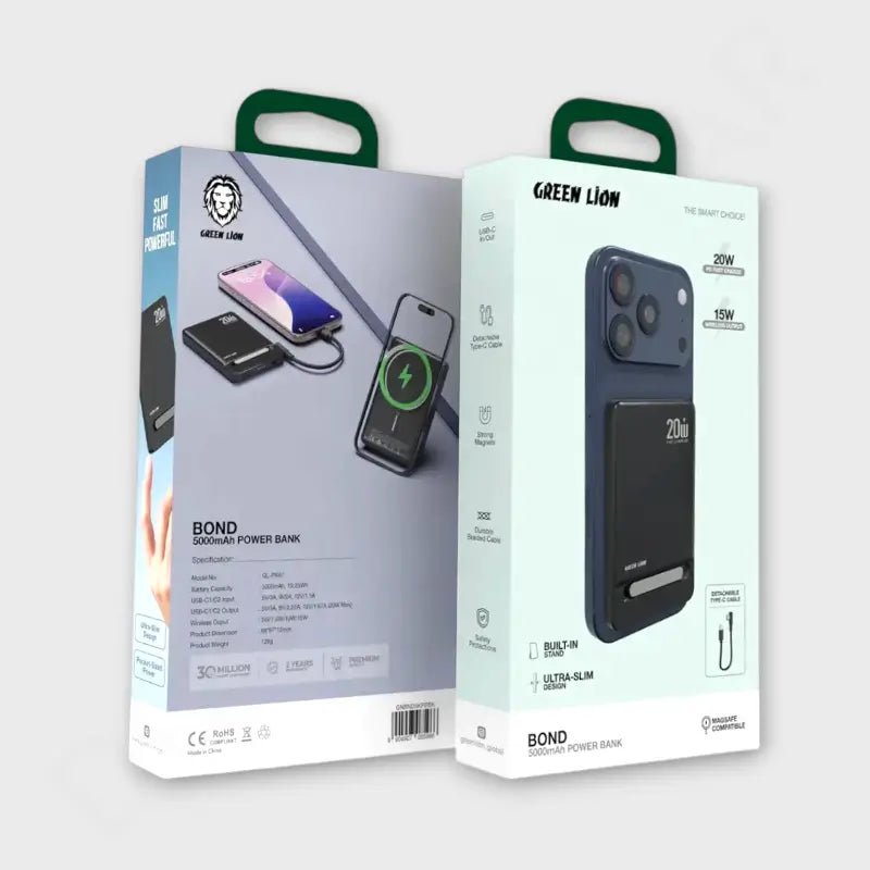 Green Lion 10000mAh Bond Power Bank - Dohans Essentials - qatar