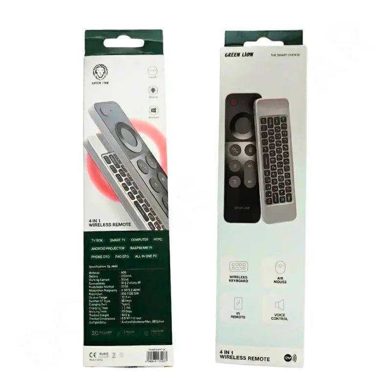 Green Lion 4 - in - 1 Wireless Remote with Keyboard - Dohans Essentials - qatar